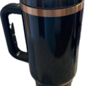Black 40 ounce Tumbler with Straw